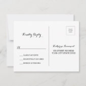 Rustikale Weinfork UAwg Post Card RSVP Karte (Rückseite)