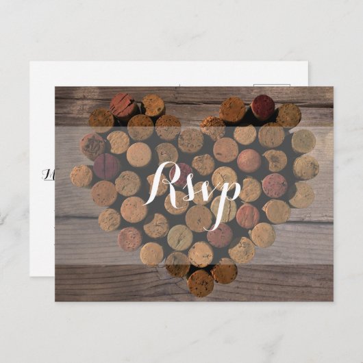 Rustikale Weinfork UAwg Post Card RSVP Karte (Vorne/Hinten)