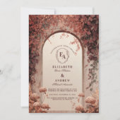 Rustikale Weingartenhochzeit Einladung (Vorderseite)