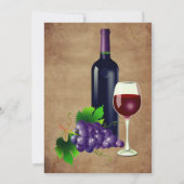 Rustikale Weingüterhochzeit Einladung (Rückseite)