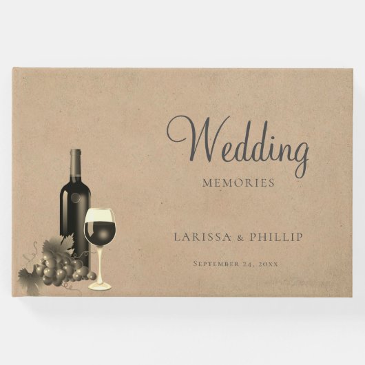 Rustikale Weingüterhochzeit Gästebuch (Vorderseite)