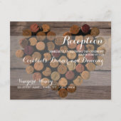 Rustikale Weinkarte Empfang Begleitkarte (Vorderseite)