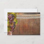 Rustikale Weinkarte Hochzeit RSVP Karte (Rückseite)