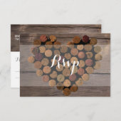 Rustikale Weinkarte RSVP (Vorne/Hinten)