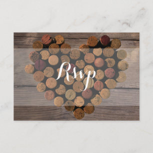 Rustikale Weinkarte RSVP Karte