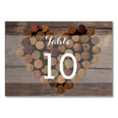 Rustikale Weinkarte Tischnummer (Vorderseite)