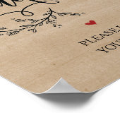 Rustikale Weinkeller Hochzeitsbadezimmer - Damenun Poster (Ecke)