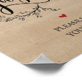 Rustikale Weinkeller Hochzeitsbadezimmer - Typ-Zei Poster (Ecke)