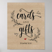 Rustikale Weinkeller Hochzeitskarten und Geschenke Poster (Vorne)