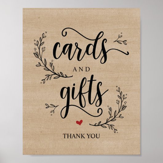 Rustikale Weinkeller Hochzeitskarten und Geschenke Poster (Vorne)