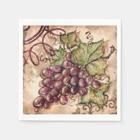 Rustikale Weinkeller Serviette (Vorderseite)