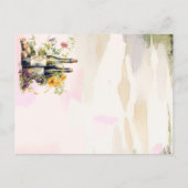 Rustikale Weinkellerei Chic Grapevine Inspirierte  Ankündigungspostkarte (Rückseite)