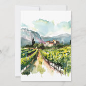 Rustikale Weinkellerei Hochzeit Einladung (Rückseite)