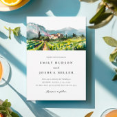 Rustikale Weinkellerei Hochzeit Einladung