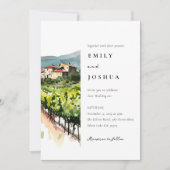 Rustikale Weinkellerei Hochzeit Einladung (Vorderseite)