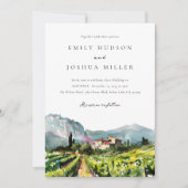 Rustikale Weinkellerei Hochzeit Einladung (Vorderseite)