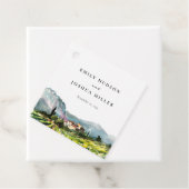 Rustikale Weinkellerei Hochzeit Geschenkanhänger (Beispiel)