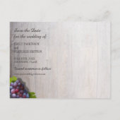 Rustikale Weinkellerei Hochzeit retten Datum Ankündigungspostkarte (Rückseite)