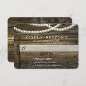 Rustikale Weinkellerei Hochzeit RSVP (Vorne/Hinten)