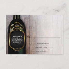Rustikale Weinkellerei Hochzeit RSVP Antwort