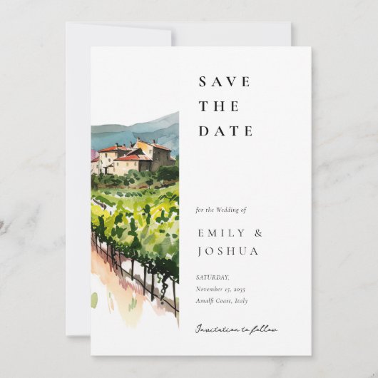 Rustikale Weinkellerei Hochzeit Save The Date (Vorderseite)