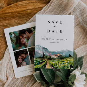 Rustikale Weinkellerei Hochzeit Save The Date