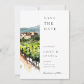 Rustikale Weinkellerei Hochzeit Save The Date (Vorderseite)