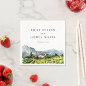 Rustikale Weinkellerei Hochzeit Serviette (Beispiel)