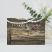 Rustikale Weinkellerei Hochzeitsempfehlung Details Begleitkarte (Stehend Vorderseite)