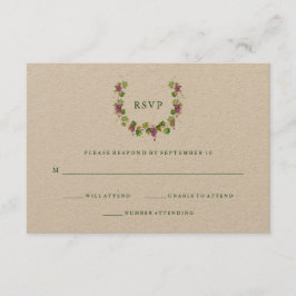 Rustikale Weinkellerei | Kraft-Hochzeitreaktion RSVP Karte