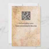 Rustikale Weinkellerei oder Weinberg Hochzeit Einladung (Rückseite)