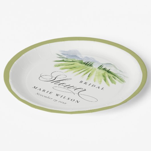 Rustikale Weinkellerei Weinberg Brautparty Pappteller (Schrägansicht)