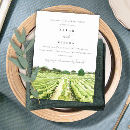 Rustikale Weinkellerei Weinberg Jährliches Jubiläu Dankeskarte