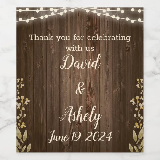 Rustikale Weinkellereien Weinetikett (Einzelnes Label)