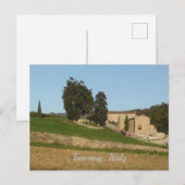 Rustikale Weinkellerlandschaft in GoldtönenToskana Postkarte (Vorne/Hinten)