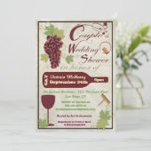 Rustikale Weinkellner Polterabend Einladungen (Stehend Vorderseite)