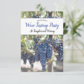 Rustikale Weinkultur und Erde Party Einladung (Stehend Vorderseite)