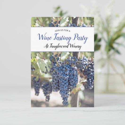 Rustikale Weinkultur und Erde Party Einladung (Stehend Vorderseite)