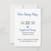 Rustikale Weinkultur und Erde Party Einladung (Rückseite)