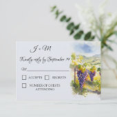 Rustikale Weinkultur und Erde UAWG RSVP Karte (Stehend Vorderseite)