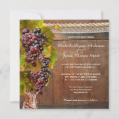 Rustikale Weinkultur Weinberg Einladung (Vorderseite)