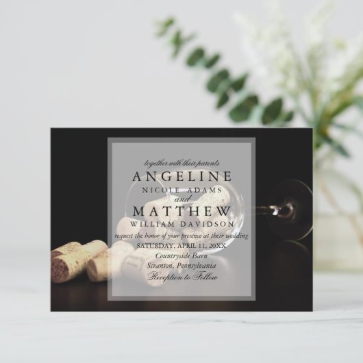 Rustikale Weinkultur Weinberg Einladung (Stehend Vorderseite)