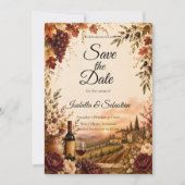 Rustikale Weinlese-Herbst-Hochzeit Eleganz Save The Date (Vorderseite)