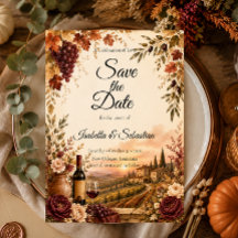 Rustikale Weinlese-Herbst-Hochzeit Eleganz
