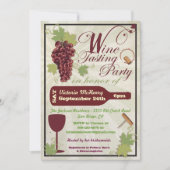 Rustikale Weinprobe Party Einladungen (Vorderseite)