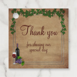 Rustikale Weinreben Burgund Wein Hochzeit Vielen D Geschenkanhänger