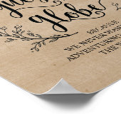 Rustikale Weinreben, die unser Gästeglobe signiere Poster (Ecke)