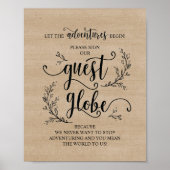 Rustikale Weinreben, die unser Gästeglobe signiere Poster (Vorne)