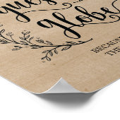 Rustikale Weinreben, die unser Gästeglobe signiere Poster (Ecke)