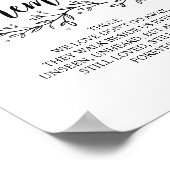 Rustikale Weintrauben, die sich in Erinnerungszeic Poster (Ecke)